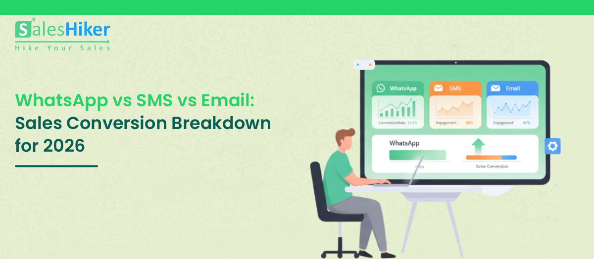 WhatsApp vs SMS vs Email sales conversion comparison
