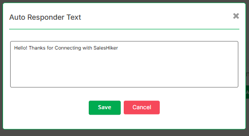 Auto Responder text Popup