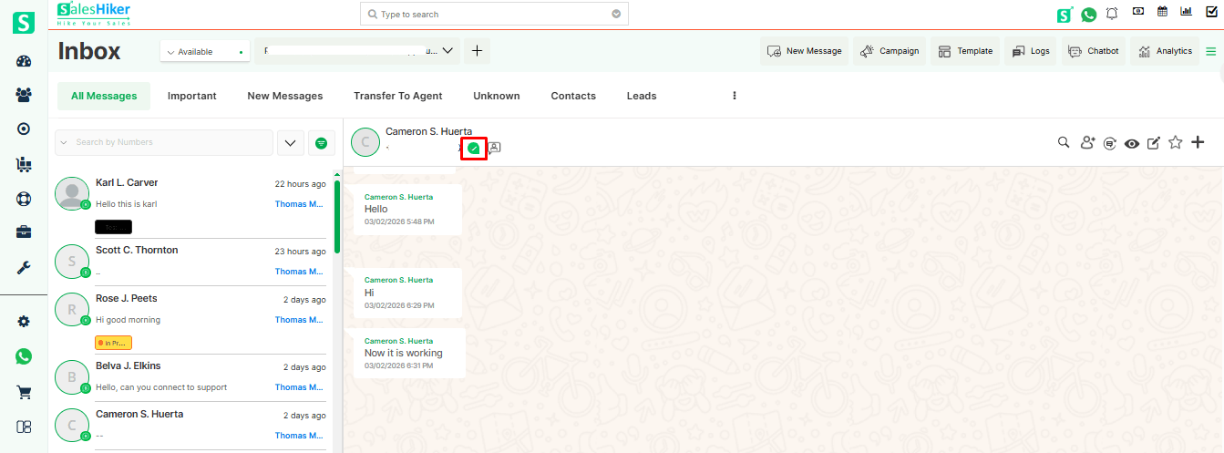 Close conversation icon