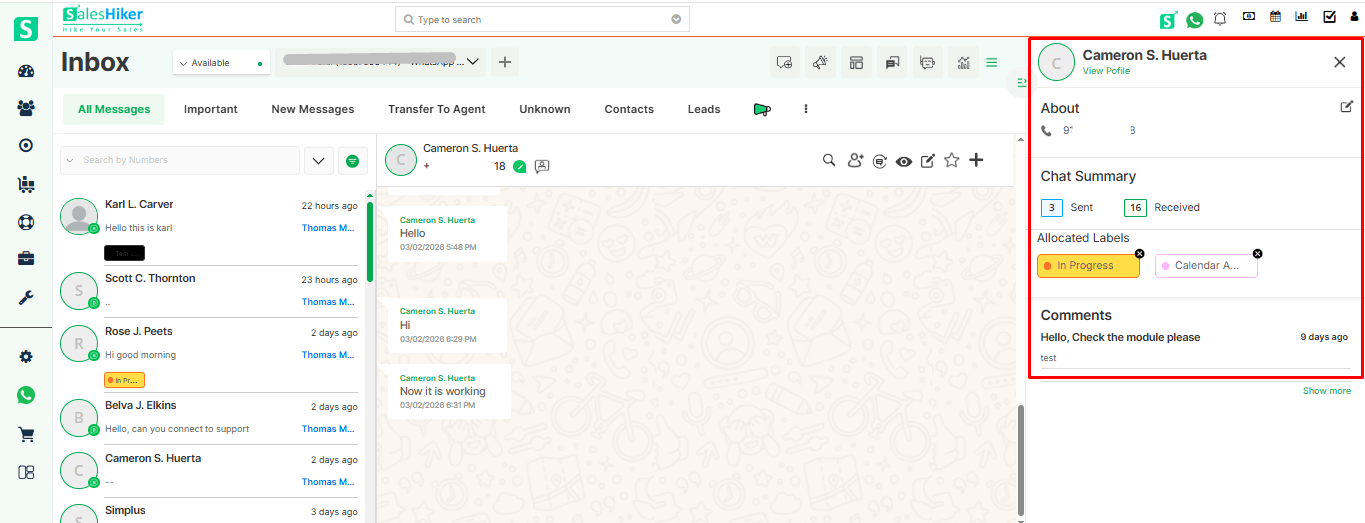 Conversation Tab Preview