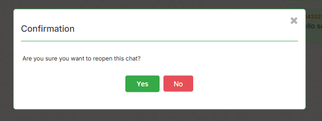 Reopen Chat Pop-Up