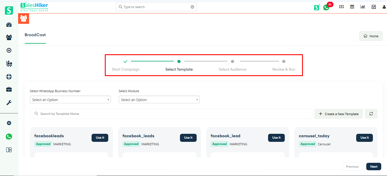 Campaign Functionality preview