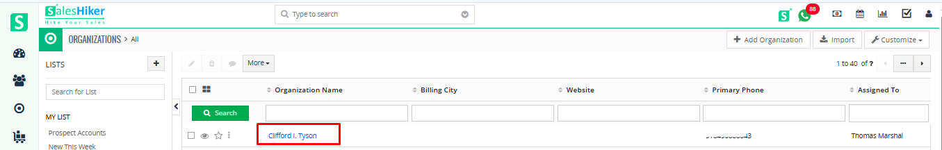 Automatic record creation for unknown user from incoming WhatsApp message