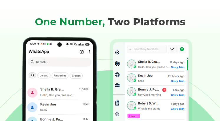 One number across two platforms in WhatsApp Business API