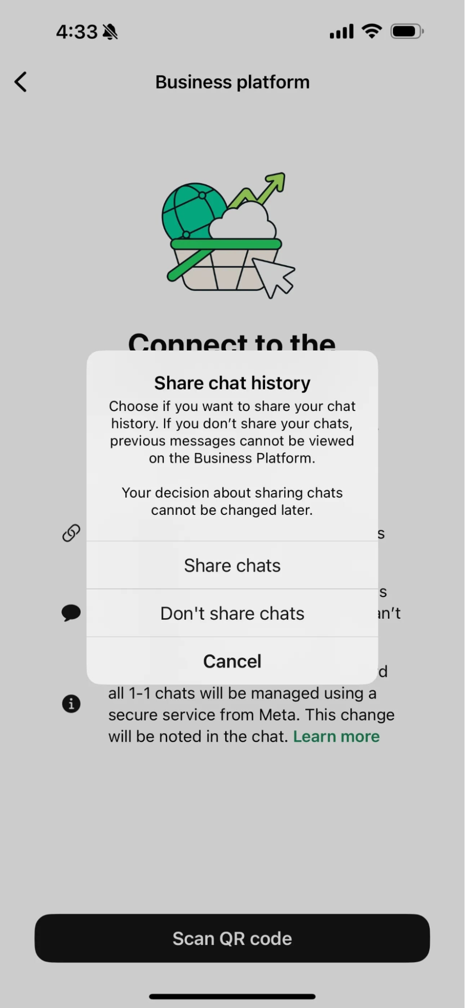 User viewing WhatsApp message history in CRM dashboard
